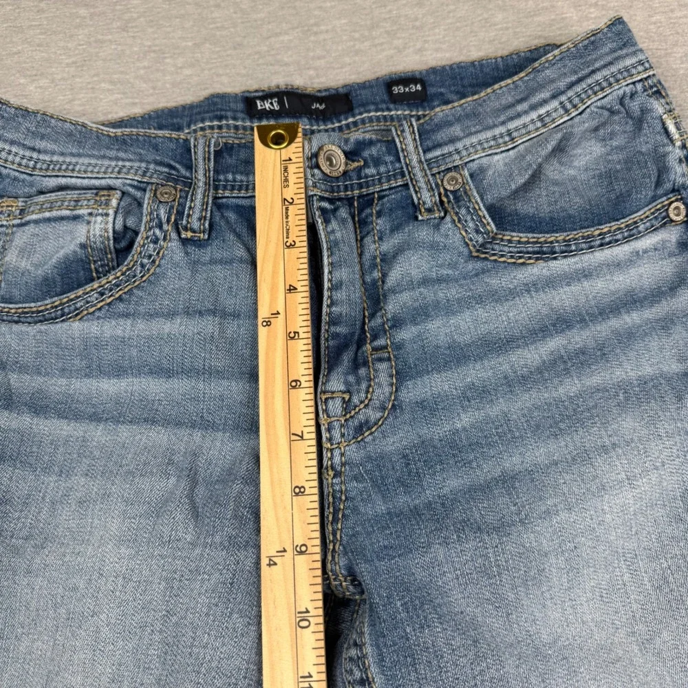 BKE Jake Straight Leg Jeans Mens 33x34 Medium Wash Denim ABS15430